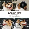 Accessori Atuban Dog Helmet e occhiali da sole per cani, occhiali per cani per la protezione UV Cappello sportivo per bicchieri per cani per cagnolini Cappello duro di sicurezza
