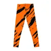 Active Pants Tiger Print Bengal Orange Black Animal Pattern Leggings Women's Legging Gym For Sweatpants