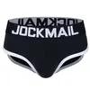 JOCKMAIL Cueca boxer masculina acolchoada sexy frente + costas dupla removível push up cup JM345