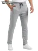 Calças tacvasen inverno sherpa forrado calças dos homens corredores sweatpants cintura elástica engrossar lã térmica casual calças de treino bottoms