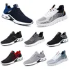 2024 Men Shoes Running Soft Sole Bule White Sports Lace-up Round Toe Big Size 39-45 GAI