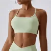 Outfit Cloud Hide Sexy Rücken Sport-BH Frauen Yoga Crop Top Home Fitness Workout Unterwäsche Tanzen Weste Plus Größe Laufen Radfahren Shirt