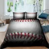 Set 3D Sports Baseball Duvet Cover Games Sports Games a tema Berampettale Set Golden Flame Polyester Cover Cover Full Size Boys Cuci Cande