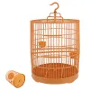 Nests Plastic Round Bird Cage Wall Hanging Bird Cage Small Birds Birds Party Cage Ornament Feeding Bowl Standing Pole Parakeet Budgie