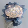 Diy Butterfly Bouquets Handmade Flower Material Package Bouquet with Light String Wedding Decor Gift for Girlfriend 240301