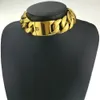 Gold Color 316L Stainless Steel All Polished 31mm Width Very Heavy Long Chain 40-55cm Necklace Jewelry N397 240229