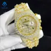 Orologi meccanici in acciaio inossidabile ghiacciati Hip Hop Moissanite VVS Moissanite di lusso personalizzati di fascia alta con diamanti da uomo