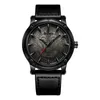 Biden Baideng Mens Watch Leather Strap Waterproof Watch Quartz Watch