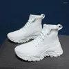 Boots Moipheng Women Spring Ankle Platform Stretch Bekväma damskor 2024 Sockor Goth White