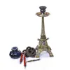 Eiffelturm Arabische Shisha Doppelpfeife Wasserpfeife Keramikschale Zubehör Geburtstagsgeschenk Heimdekoration 240220