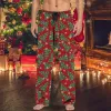 Pantaloni Natale Pantaloni da uomo Cat Jogging Navidad Divertente Pigiama Capodanno Pantaloni Pantaloni Brutto Coulisse Regalo di Natale Pantalone Casual Allentato