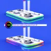 Stands kylstativ för Nintendo Switch Pro/JC Controller med RGB Light Cooling Fan Multifunction Charging Dock Base Station Charger