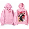 HARAJUKU Y2K Autumn Womens Hooded Sweatshirt dragkedja Butterfly Print Långärmad hoodie -kappa plus storlek 1103