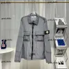 Designer Pocket Jackets Stone Jacket Långärmad Zipper Badges Men Stones Islanmd Company Casual Coat Stones Island Mens Shirts Coats CP Stones Island 225