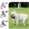 Harnesses Dog Harness Leash Set Adjustable Pet Walking Training Vest For Medium Small Dogs No Pull Puppy Kitten Chest Strap Traction Rope