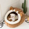 Matten Zelfverwarmend Puppyhuis Gezellige Kat Slaaptent Grotbedden Indoor Kitten Nest Kennel Hut voor Kleine Middelgrote Katten Winter Hondenbed