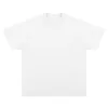 Mäns T-shirts 260g tvättade slitna t-shirt gjord av ren bomull Löst montering Herr High Street Trendy Brand Solid Color Short Sleeved Round Neck Top