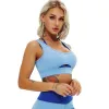 Tenues nouvelles femmes soutien-gorge de sport Sexy avec coussinet Push Up haut court gilet Style Fiess soutien-gorge de gymnastique entraînement Yoga haut tenue de sport réservoir actif