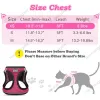 Clothing Nylon Cat Harness and Leash for Walking Escape Proof, Adjustable Kitten Vest clothes Reflective Soft Mesh Cats chest clothing