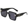 Designer Luxus Top Große Übergroße Damen Herren Mode Sonnenbrille Quadratischer Rahmen Goldrahmen Nagelneu mit Etikett Sonnenbrille Hohe Qualität