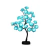 Nattljus 24 LED Rose Tree USB Plug Table Lamp Fairy Flower Light for Home Party Christmas Wedding Bedroom Decoration Gift