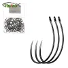 Fishhooks vtwins 100pcs/Box Fliegenfischerhaken mit hoher Kohlenstoff -Edelstahl -Barress gebogen