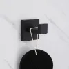 Conjuntos de accesorios de baño de acero inoxidable negro mate, conjunto de accesorios, gancho para bata, barra de toalla, anillo de toalla y soporte de papel higiénico