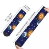Мужские носки, забавные сумасшедшие компрессионные носки для мужчин, Солнце и Луна, хип-хоп, Harajuku, счастливый бесшовный узор с принтом для мальчиков, экипаж