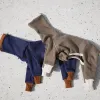 Jaquetas de inverno para cães, roupas grandes e macias para cachorros, gola alta, quente, galgo italiano, roupas soltas de quatro patas, grossas, ternos para cães