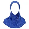 Ethnic Clothing Women's Nail Pearl Solid Coat Chin Convenient Headband Malay Indonesian Base Hat Instant Hijab Jersey