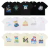 Top Artesanato Rhude Mens Camisetas Verão Moda Designer Camisetas Rua Casual Manga Curta Praia Estilo Tees Algodão Impressão Camisa 23sss A124 16MJ