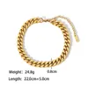 Bracelets de cheville en acier titane or 18 carats hypoallergénique M 6mm 8mm chaîne à maillons cubains pour femmes été plage pied bracelet bijoux goutte DH26Z