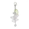 Nyckelringar Handgjorda akrylnyckelknappar Blommor Nyckelring med hummerlås Blomhänge Key Chain Jewelry for Fashion Lovers