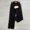 Women's Jeans Designer 24 new red embroidered letters on the side, narrow straight leg denim pants for women's fashion 9GZ2