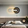 Wall Lamp Nordic Indoor Led With Switch Bedroom Light Home Living Room Background Sofa Deco Black Gold Luminaria