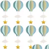 Decoração de festa 84 pcs pastel azul grande tamanho balão de ar guirlanda decoração papel nuvem pendurado aniversário bebê chuveiro gota entrega dhg2l