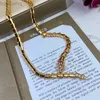 Pendant Necklaces Choker New 2022 Top Brand Pure 925 Sterling Silver Jewelry Women Rose Gold Snake Diamond Pendant Necklace Lovely Fine Luxury Quality 240302