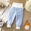 Calças bebê menina mais leggings macios meninos com nervuras comprimento total infantil crianças roupas calças skiny crianças casuais