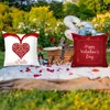 Kissen 4 Stück Love Cases Print Valentinstag Überwurf Taillenbezug Hochzeit Bett Kissenbezug Home Decor