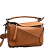 Axelväskor 2023 designer väska äkta läder handväska axel hink kvinna väskor pussel koppling totes crossbody mini geometri kvadrat kontrast färg 508