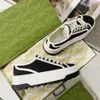 2024 Top Luxury Tennis Courts Interlocking Trainers Shoes Women Men Chunky Sole Lace-up Canvas Leather Couple Sneakers Platform Skateboard Walking EU35-46