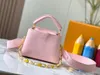 10a Bolso de diseño de lujo Capucines para mujer BB Bag genuino Bolsas cruzadas de cuero bolsas de hombro Bolsos de bolsas Bolsas de bolsas Bolsas mini color rosa