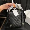 C Designer Backpack Women Back Classic Diamond Stripe Hobo Bag Chain Fashion Shopping Winkel echt leer