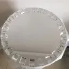 Yeni Gümüş Akrilik Şarj Cihazı Tabakları Akşam Yemeği Cam Yuvarlak Yuvarlak Tabaklar Elmas Boncuklar Saucer 30cm 0302