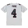 Costurado Futebol Jersey 4 Brett Favre 1991 Malha Branca Retro Rugby Jerseys Homens Mulheres e Juventude S-6XL