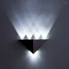 Applique murale décoration de la maison moderne Led 3W corps en aluminium Triangle lumière pour chambre éclairage Luminaire applique