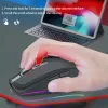 Möss dubbla läge laddningsbart 2.4G trådlös Bluetooth USB -mus RGB Mute Mouse för Windows Mac iOS Android Laptop Tablet Phone PC