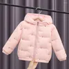 Vestes Children Down Jacket broderie Capuchement paragraphes plus dans le manteau court Privy Private