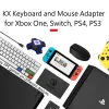 Convertisseur de contrôleur de manette de jeu pour PS5, adaptateur de clavier et de souris pour Xbox One, émulateur de commutateur, prise en charge des accessoires de jeu FPS