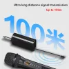 Microphones Professional UHF Wireless Microphone Handheld Karaoke Mic Speaker With Rechargeable Lithium Battery Receiver For Singing